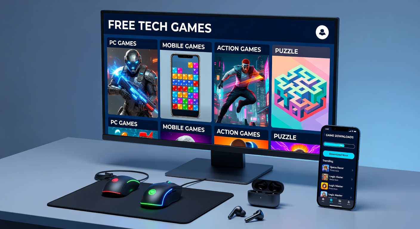 Close-up of modding interface in a freeware game, displaying action overlays on puzzle boards and strategy dashboards syncing between PC desktop and mobile device
