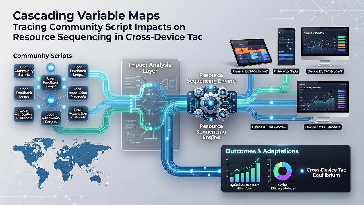 Visualization of resource sequencing adjustments driven by community scripts in tactical archives
