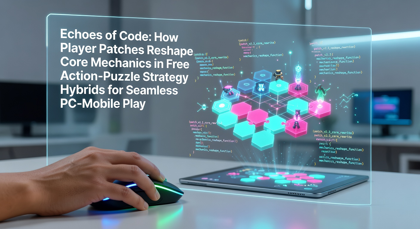 Player patches modifying action sequences and puzzle grids in hybrid strategy games across devices