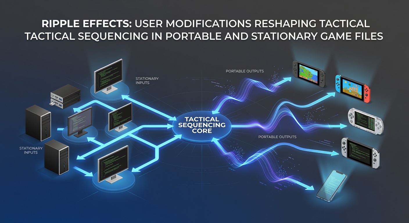 Community modders adjusting tactical sequences in cross-platform game files on desktop and mobile interfaces